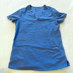 FIGS Casma Scrub Top Ciel Blue